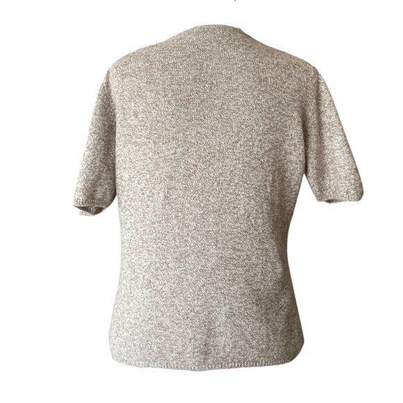 Hemmond Wool-Cashmere Blend Short Sleeve Sweater – Neutral Taupe – Size Unknown - Picture 3 of 10